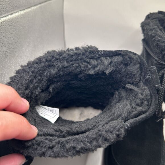 Koolaburra UGG Michon Black Suede Shearling Winter Boots Women’s 6 STORE MODEL - Picture 16 of 16